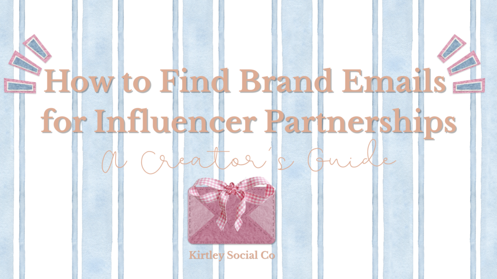 How to find brand emails for influencer partnerships: A creator's guide blog graphic