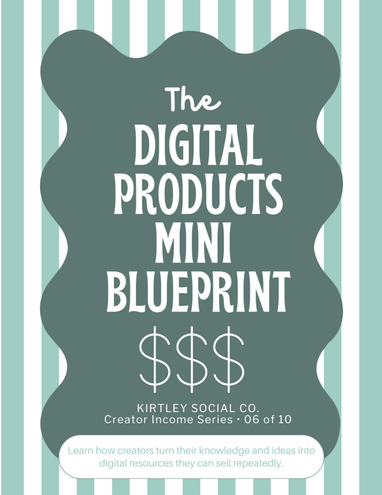 The Digital Products Mini Blueprint