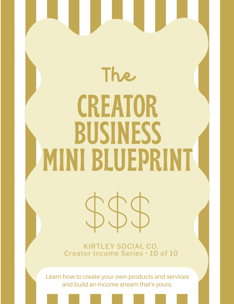 The Creator Business Mini Blueprint